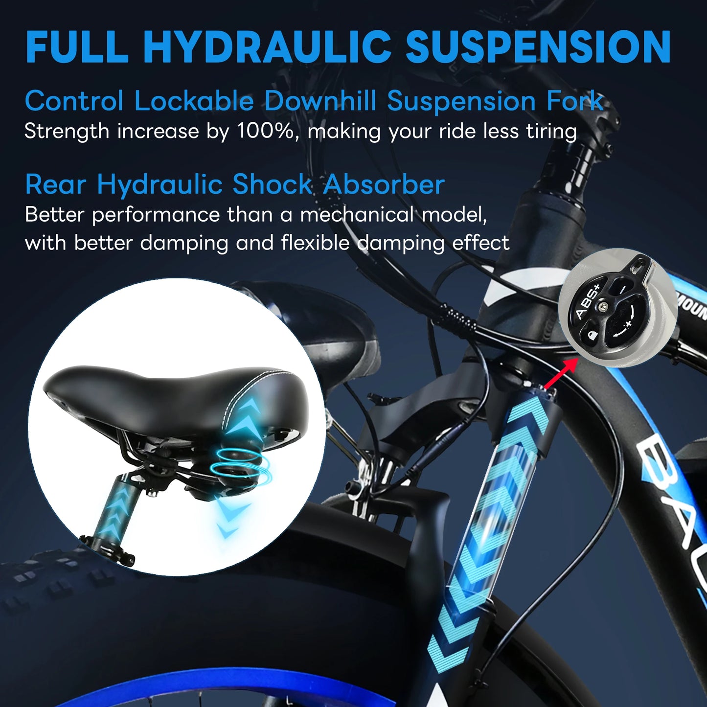 Baolujie 26" 2000W Electric Mountain Bike
