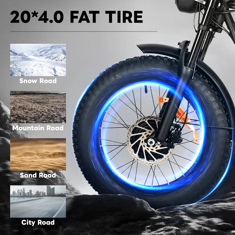 Baolujie 26" 2000W Electric Mountain Bike