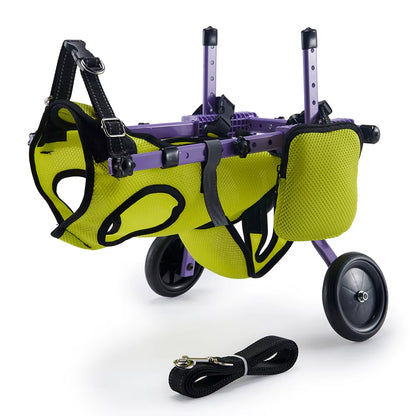 New Upgraded Dog Wheelchair for Back Legs Safety Dog Leg Support Adjustable Pet Wheelchair Cart with Poop Bag and Pee Mat
