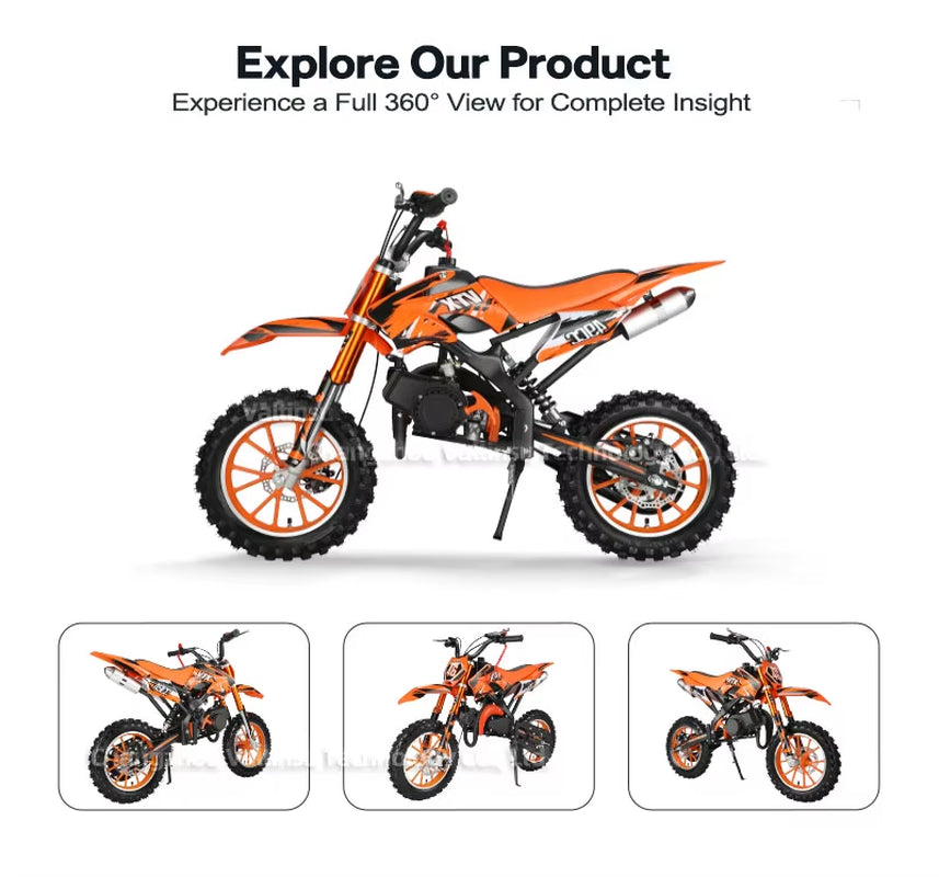 Children Moto Gasoline 49Cc Pocket Bike Kids Pit Bike 2 Stroke Air-Cooled Dirt Bike Motorcycles for Kids