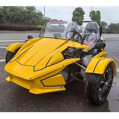 Custom Factory 72V80Ah Lithium Battery 6Kw Motor 2-Seater Electric ZTR Slingshot Motorcycle 3 Wheel with Left Steering